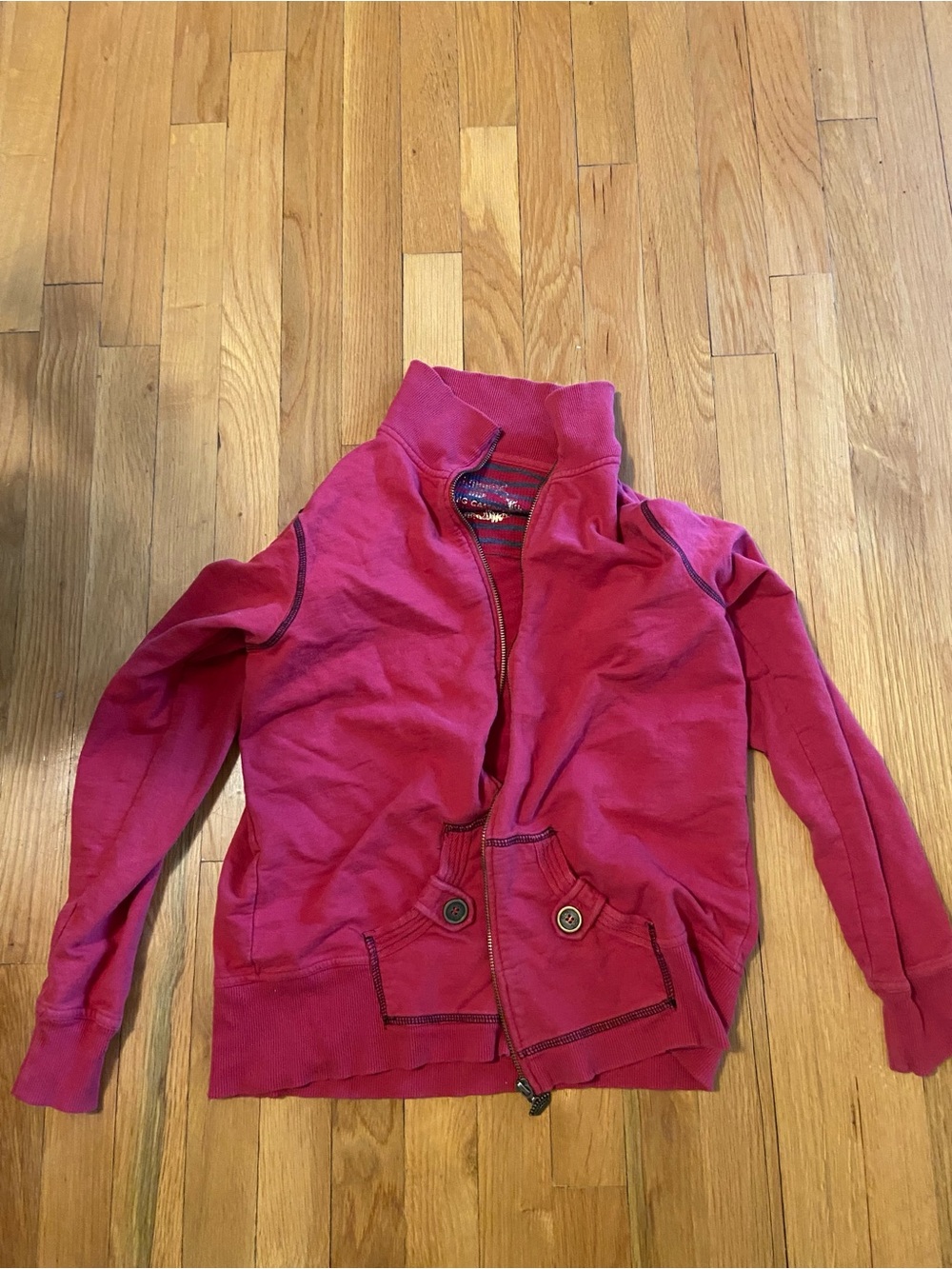 Oleg Cassini Sport red zipper sweater